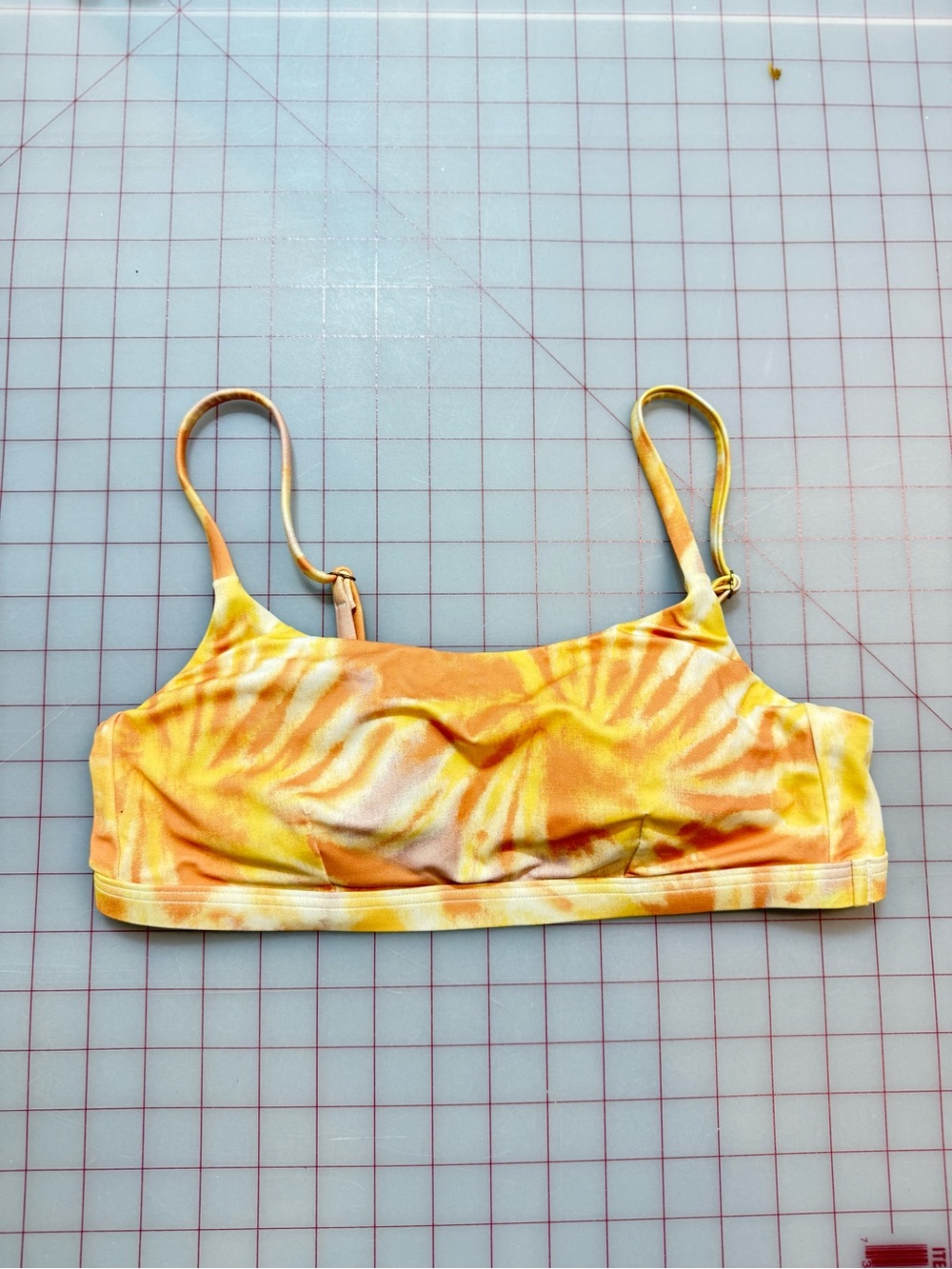Yellow Orange Tie-Dye Swim top
